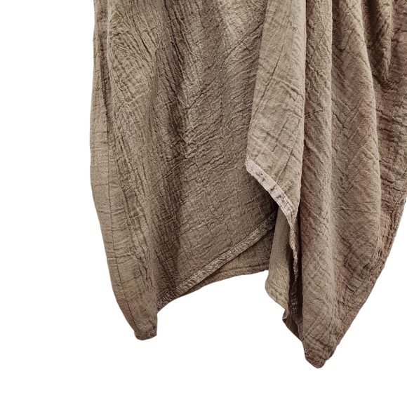 Shack Incorporated Women's 100% Cotton Crinkle Asymmetrical Midi Dress - OS - Picture 4 of 7